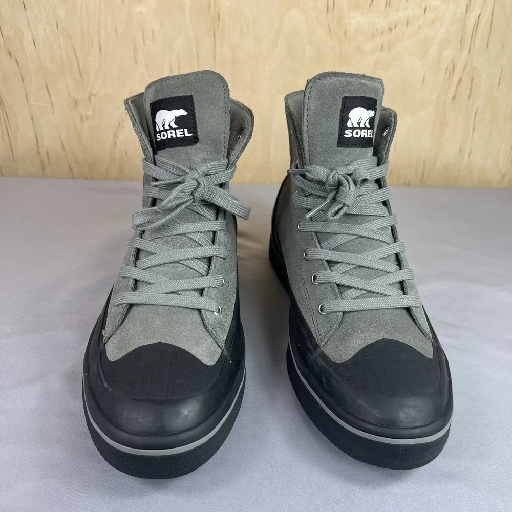 Sorel Cheyanne Metro II Mens Size 9 Waterproof Boots Quarry Black NM4986-052